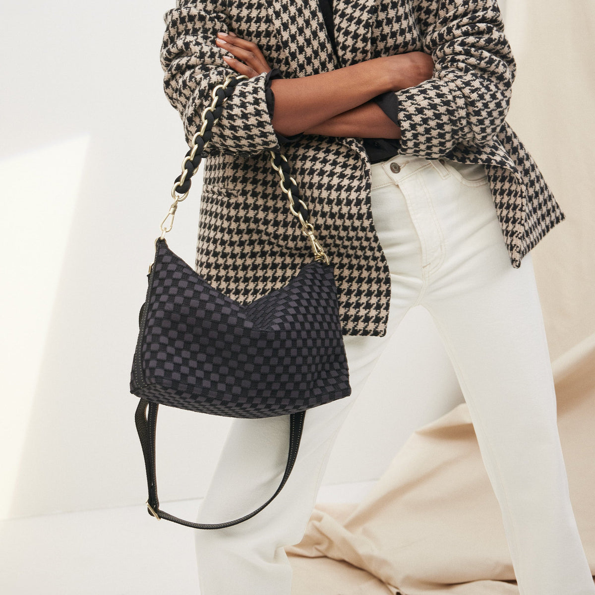 Rothys The Daily Crossbody in Black Sand