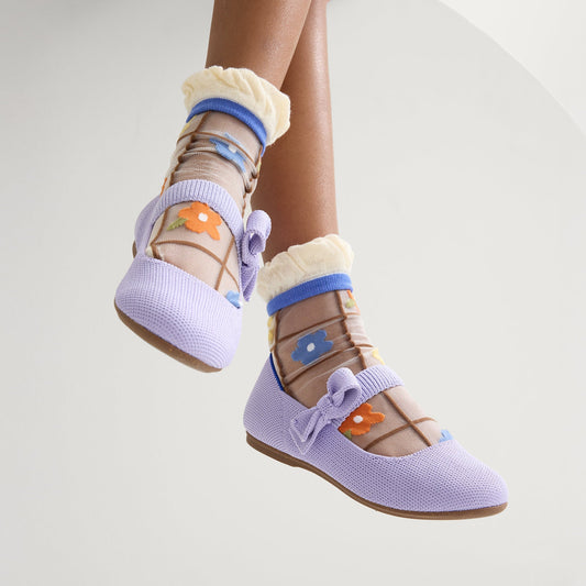 Rothys The Kids Tux Bow Mary Jane in Soft Orchid