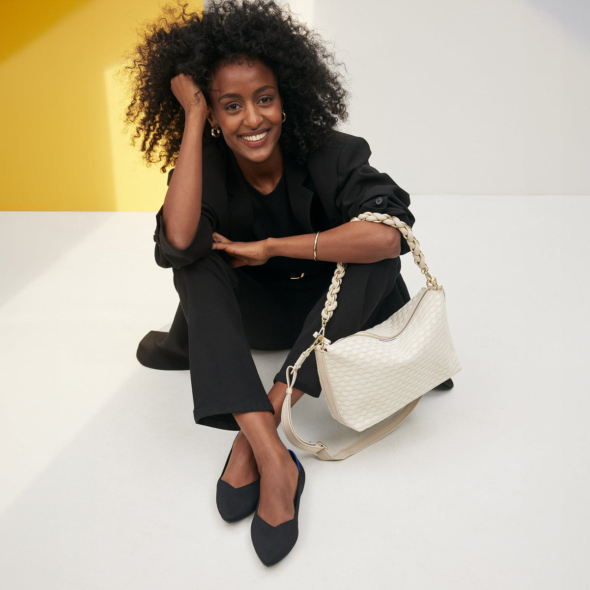 Rothys The Daily Crossbody in White Sand
