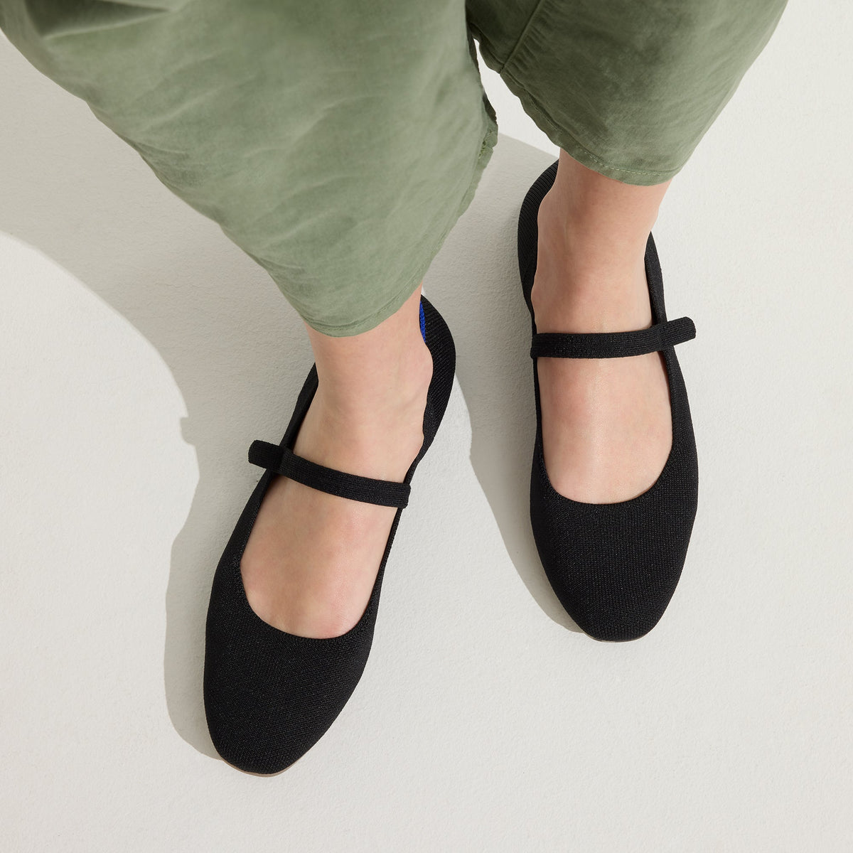 Rothys The Square Mary Jane in Black
