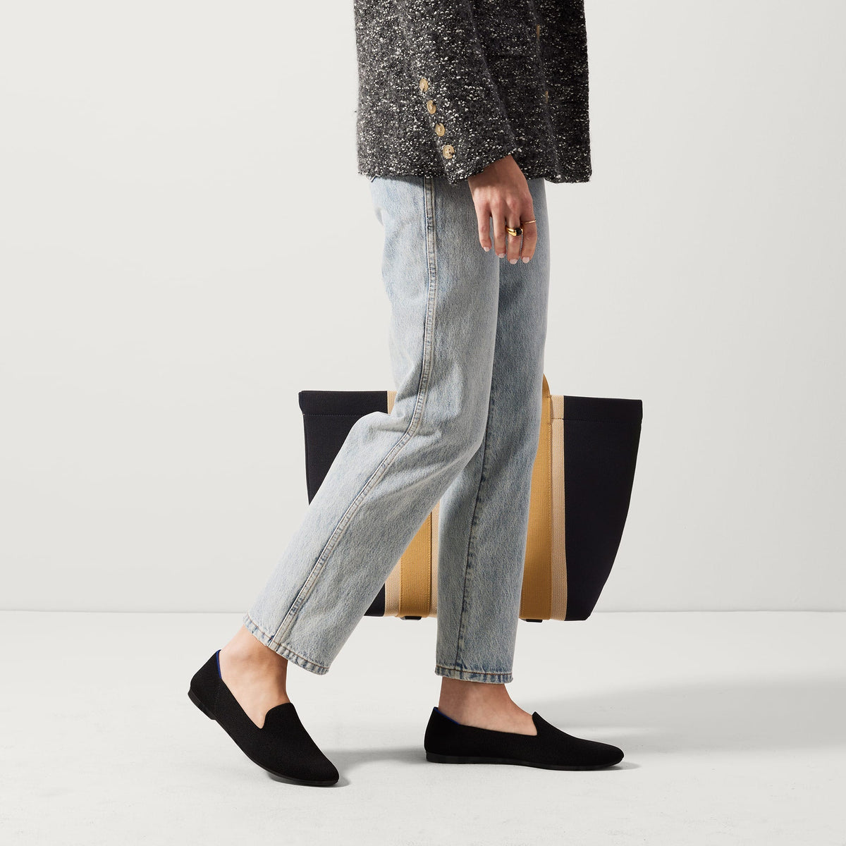 Rothys The Almond Loafer in Black for Women