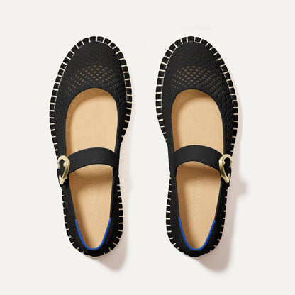 Rothys The Espadrille Mary Jane in Black
