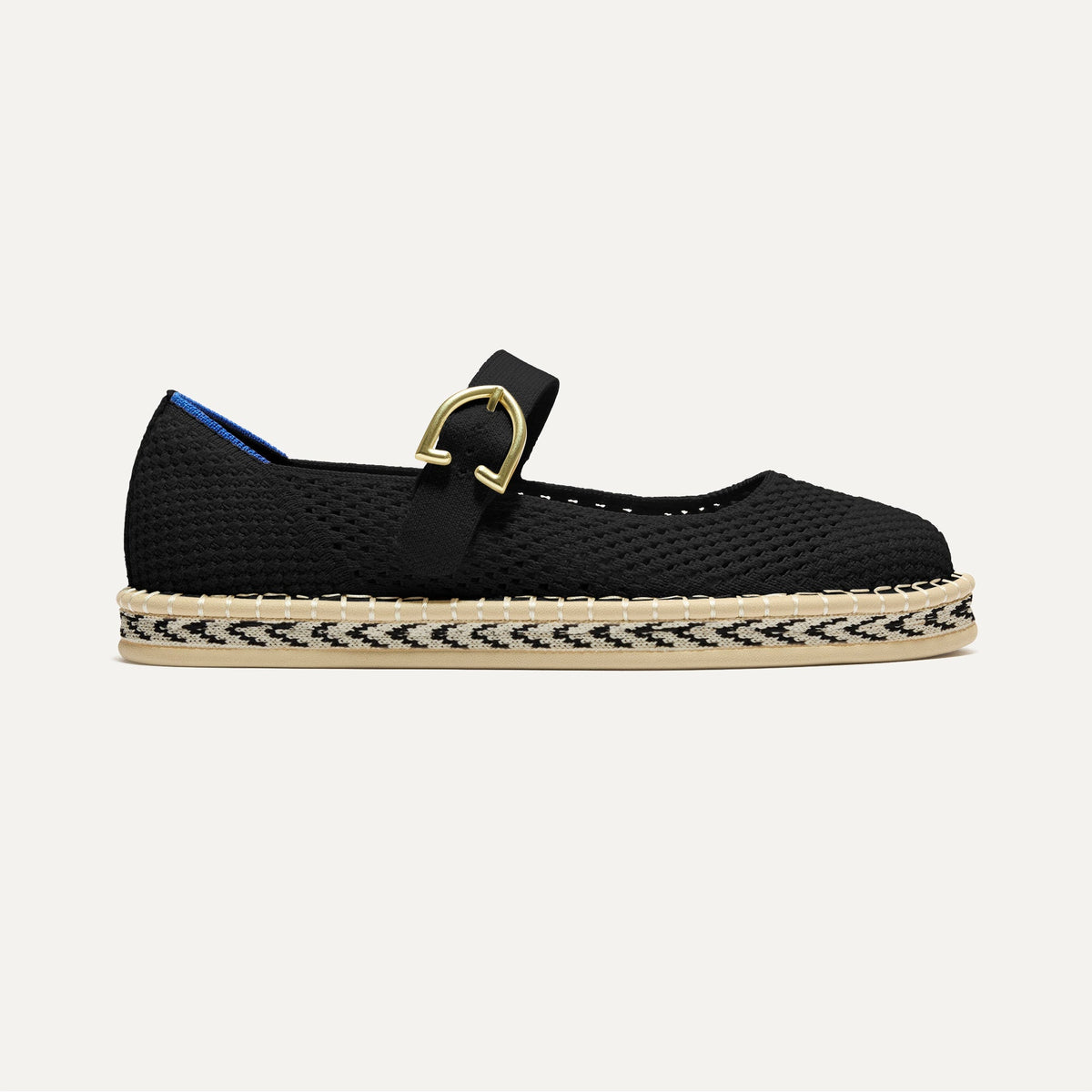 Rothys The Espadrille Mary Jane in Black