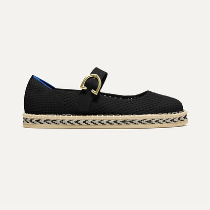 Rothys The Espadrille Mary Jane in Black