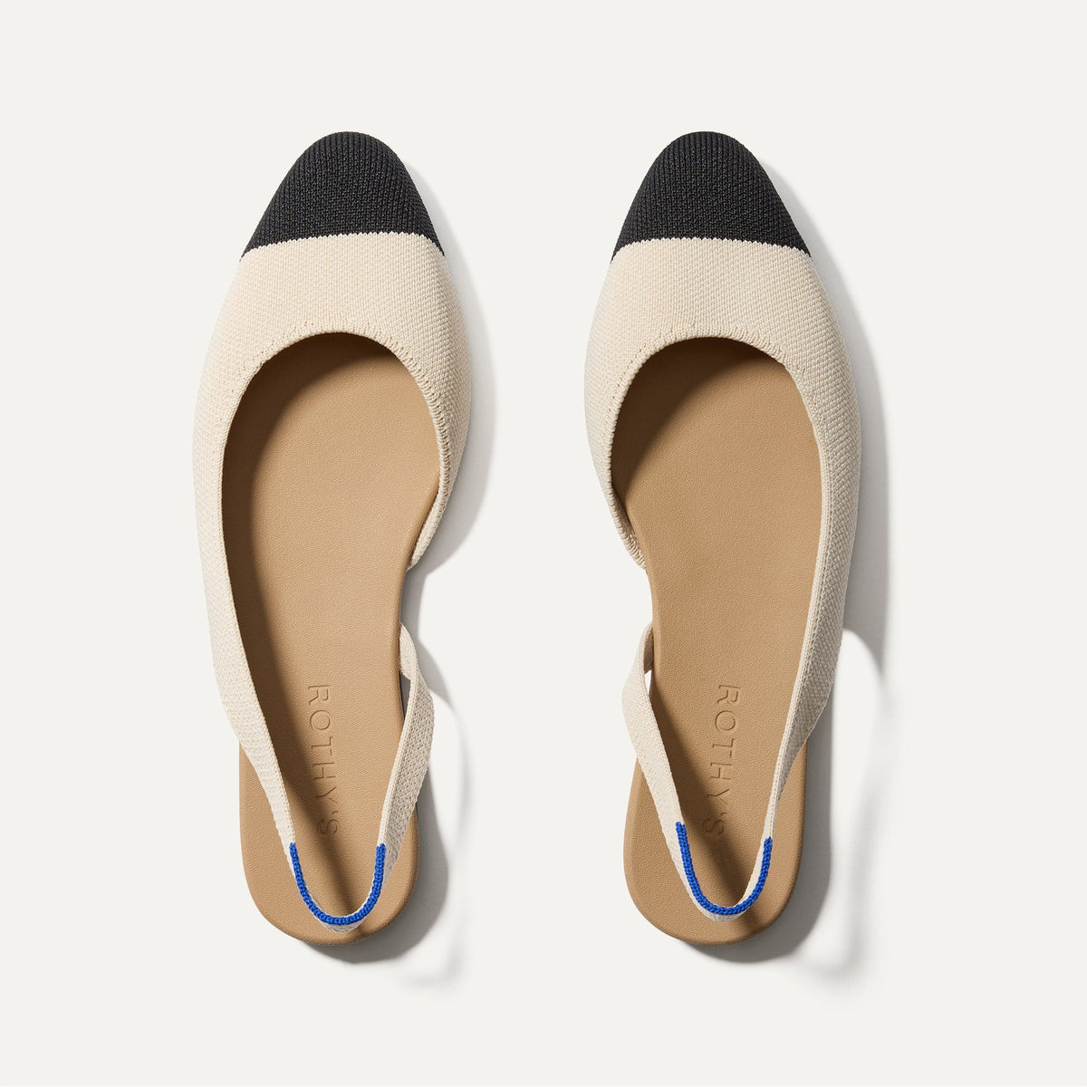Rothys The Almond Slingback in Conch Captoe
