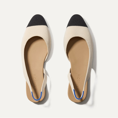 Rothys The Almond Slingback in Conch Captoe