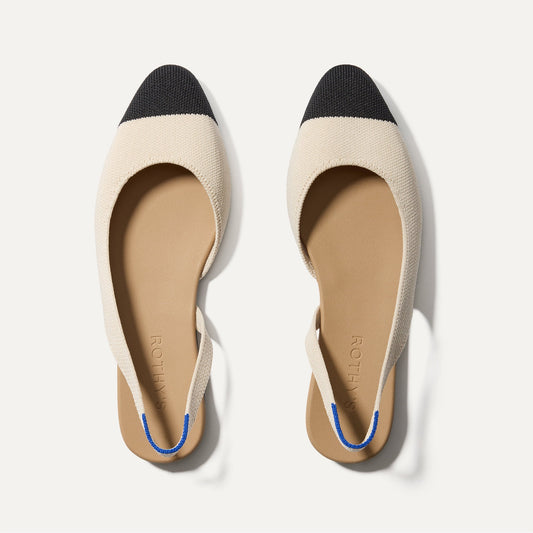 Rothys The Almond Slingback in Conch Captoe