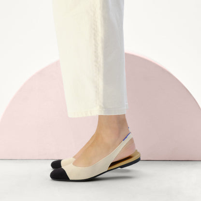 Rothys The Almond Slingback in Conch Captoe