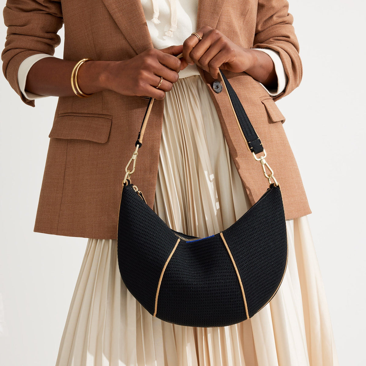 Rothys The Crescent Bag in Black