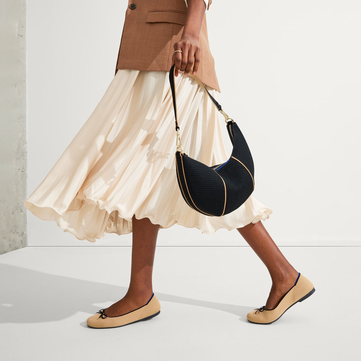 Rothys The Crescent Bag in Black