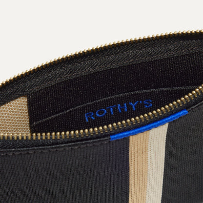 Rothys Wallet Wristlet in Black Portobello Stripe