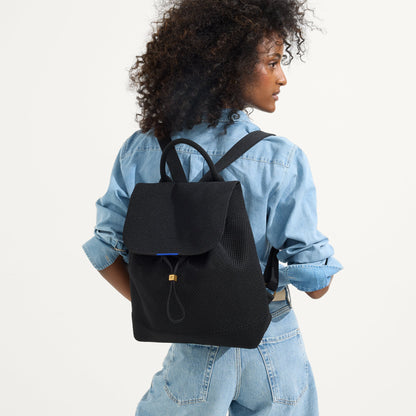 Rothys The Cinch Backpack in Black