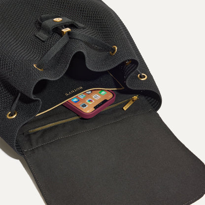 Rothys The Cinch Backpack in Black