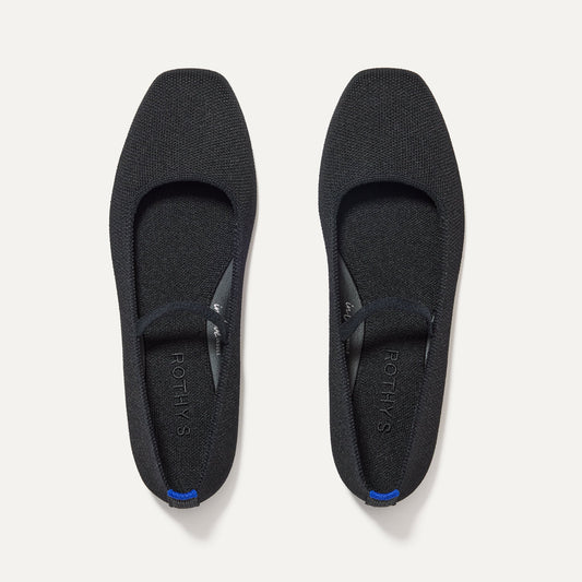 Rothys The Max Square Mary Jane in Black