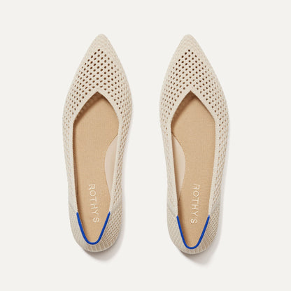 Rothys The Point II in Off White Mesh
