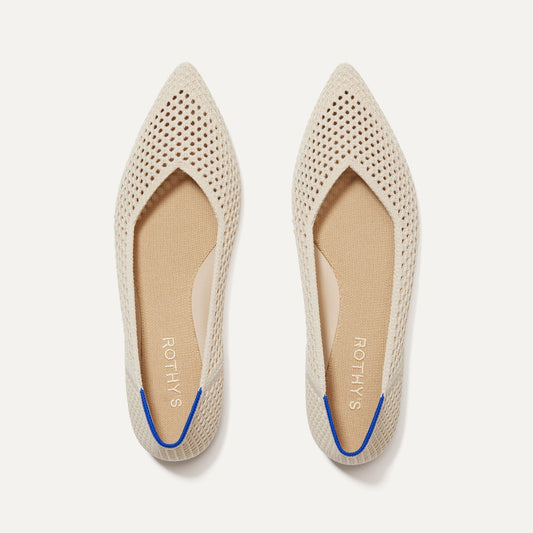 Rothys The Point II in Off White Mesh