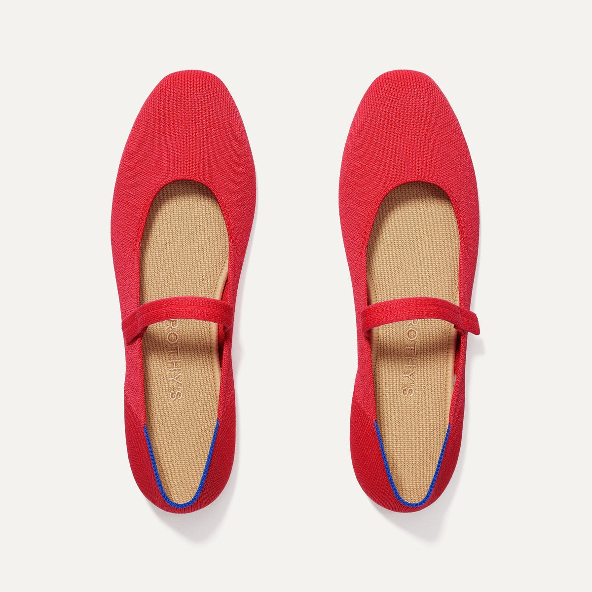 Rothys The Square Mary Jane in Lollipop Red