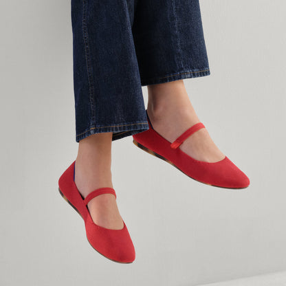 Rothys The Square Mary Jane in Lollipop Red