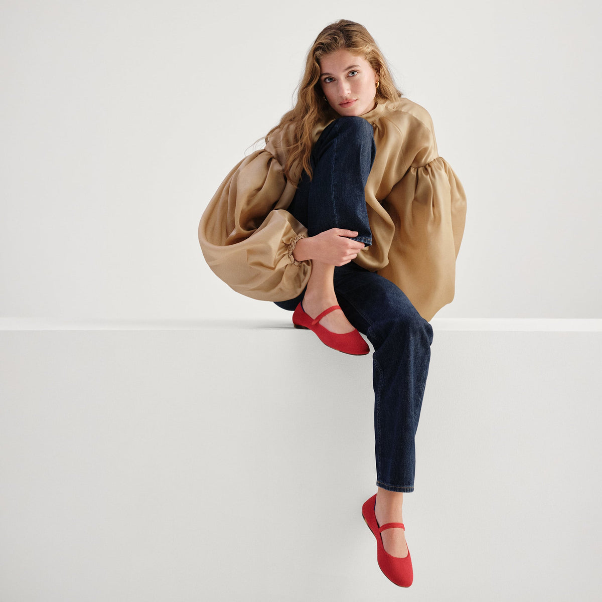 Rothys The Square Mary Jane in Lollipop Red