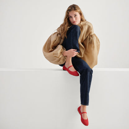 Rothys The Square Mary Jane in Lollipop Red