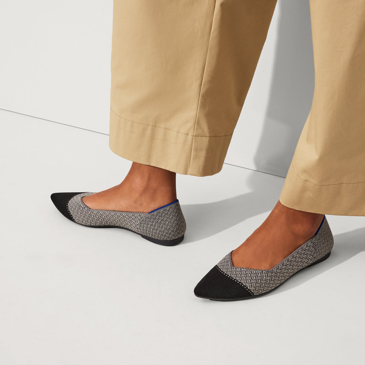 Rothys The Point II in Pebble Herringbone