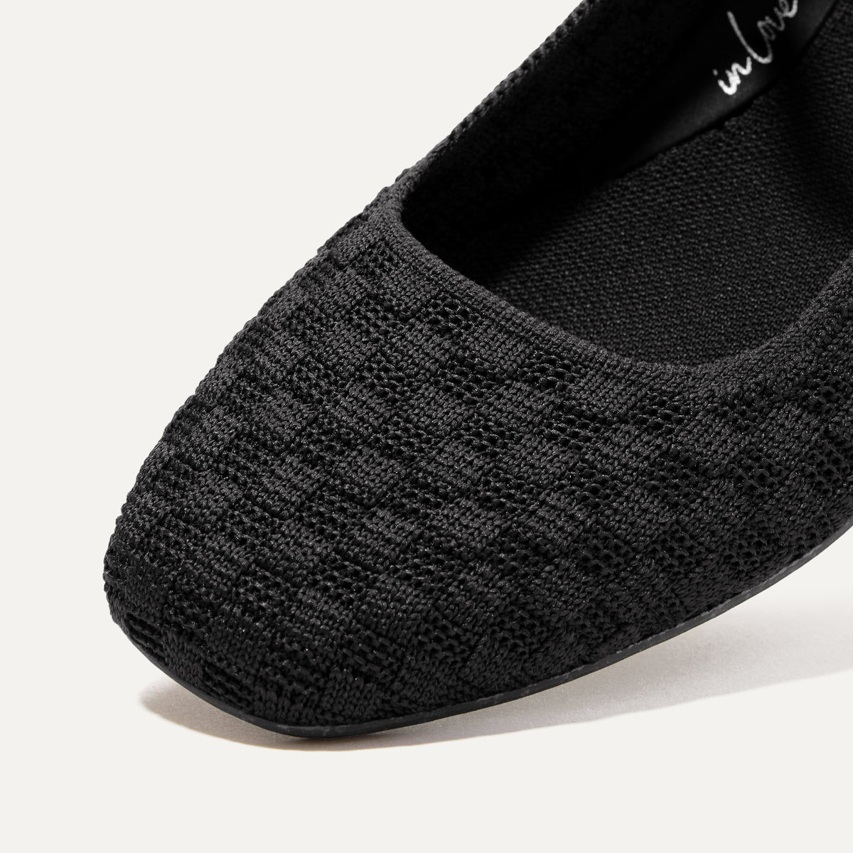 Rothys The Max Square Mary Jane in Black Sand