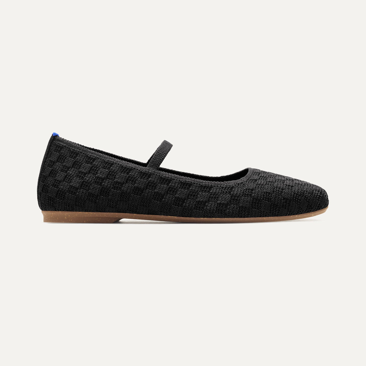 Rothys The Max Square Mary Jane in Black Sand