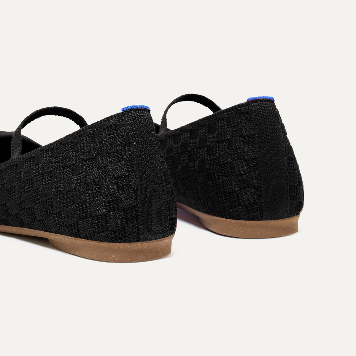 Rothys The Max Square Mary Jane in Black Sand