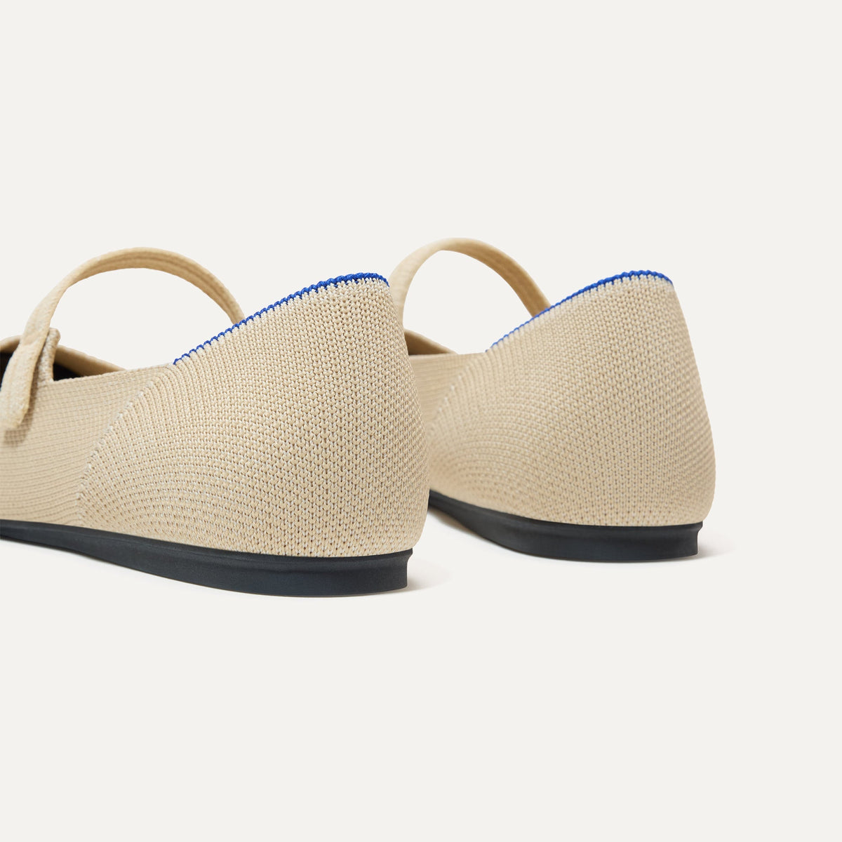 Rothys The Square Mary Jane in Cream Captoe