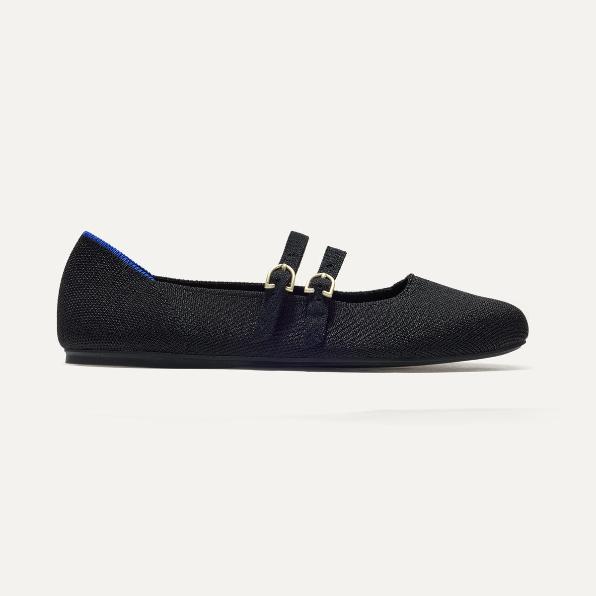 Rothys The Double Buckle Mary Jane in Black