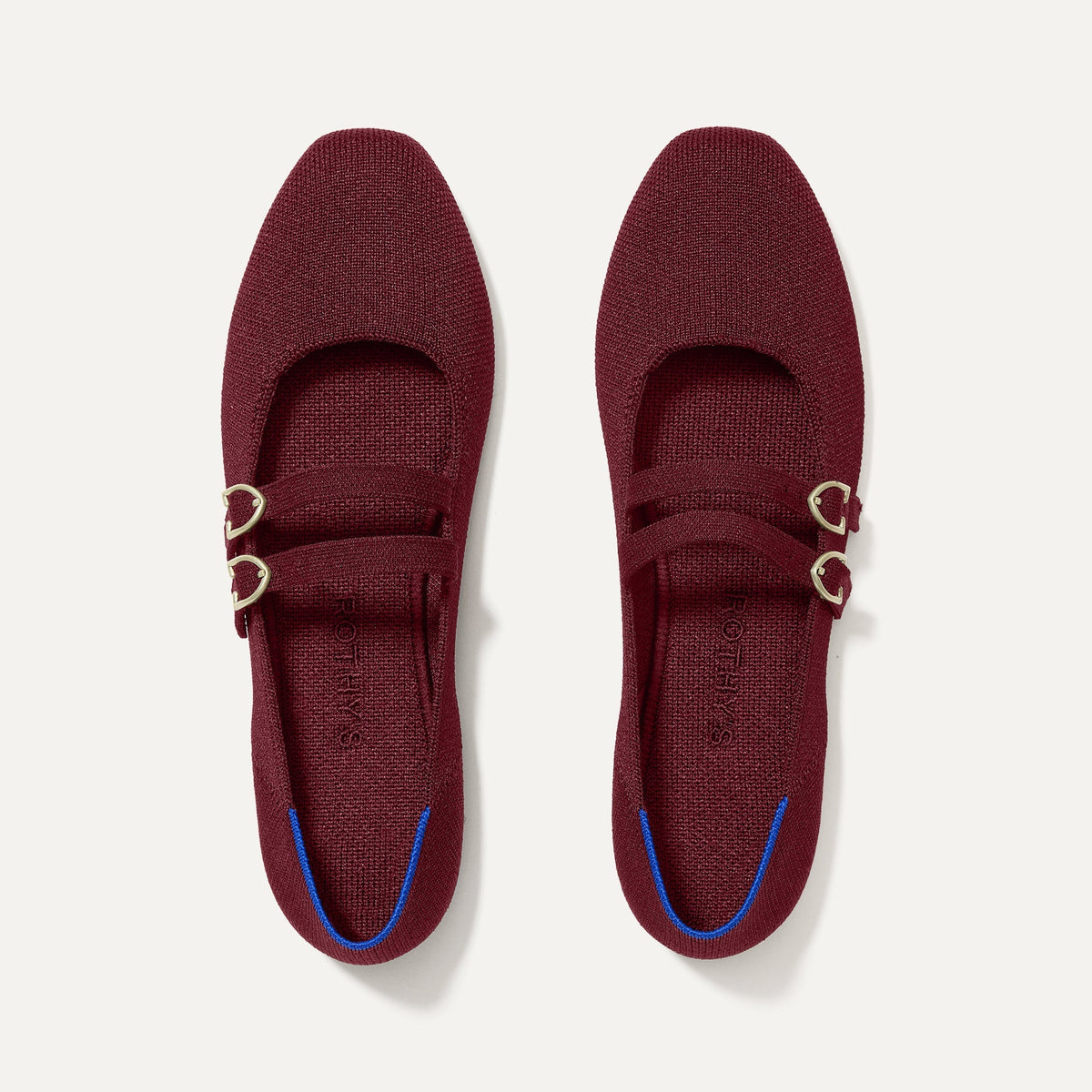 Rothys The Double Buckle Mary Jane in Cabernet