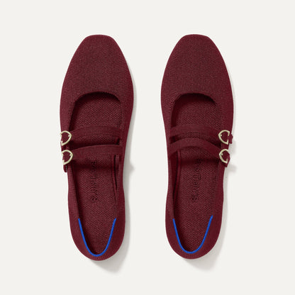 Rothys The Double Buckle Mary Jane in Cabernet