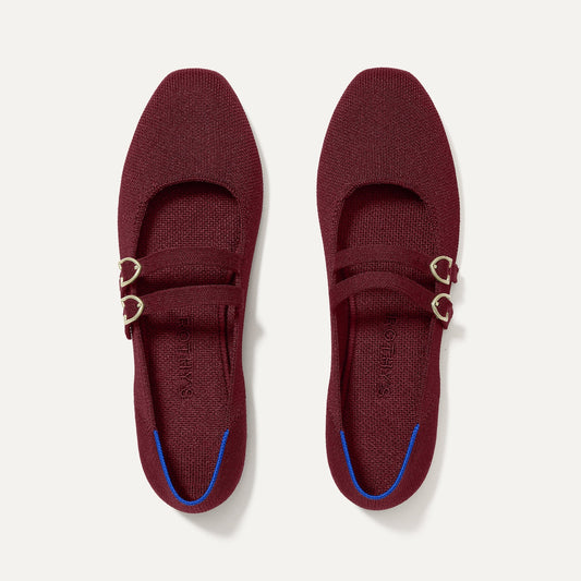 Rothys The Double Buckle Mary Jane in Cabernet