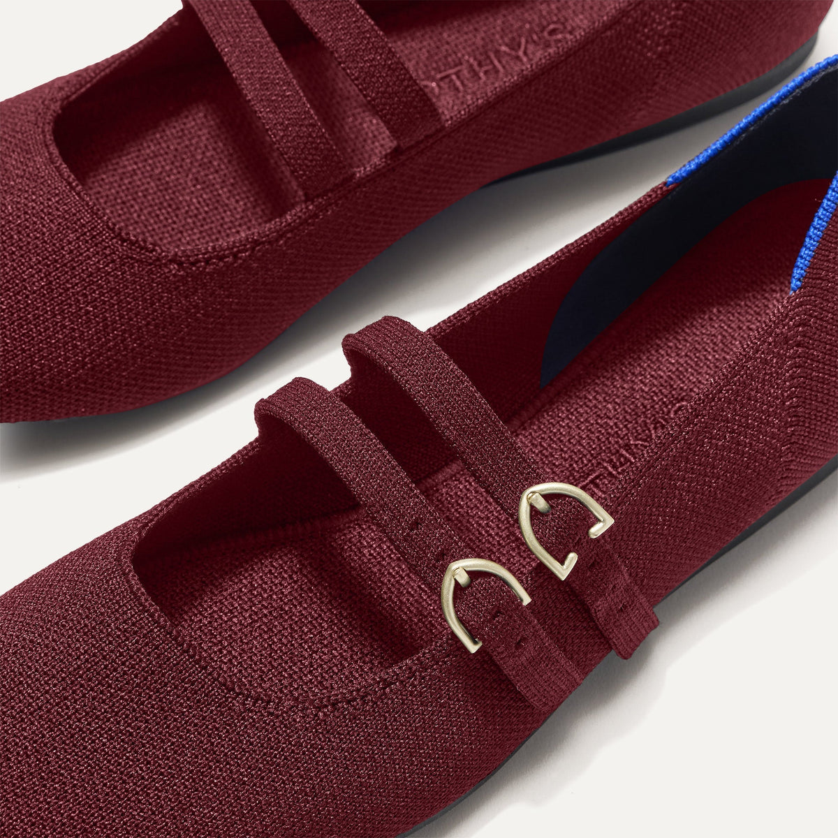 Rothys The Double Buckle Mary Jane in Cabernet