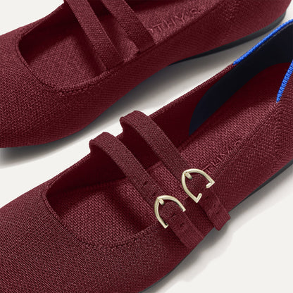 Rothys The Double Buckle Mary Jane in Cabernet