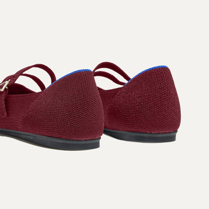 Rothys The Double Buckle Mary Jane in Cabernet