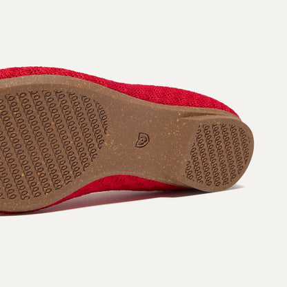 Rothys The Max Square Mary Jane in Red Crisp Basketweave