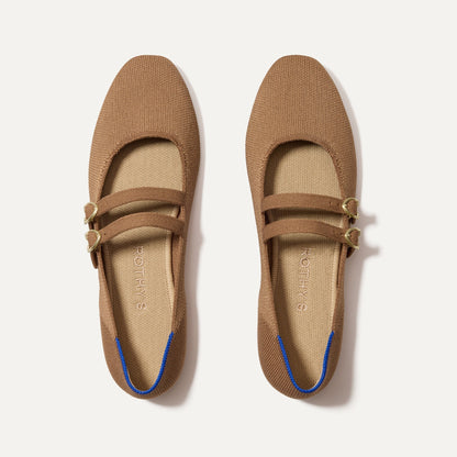 Rothys The Double Buckle Mary Jane in Java Chip
