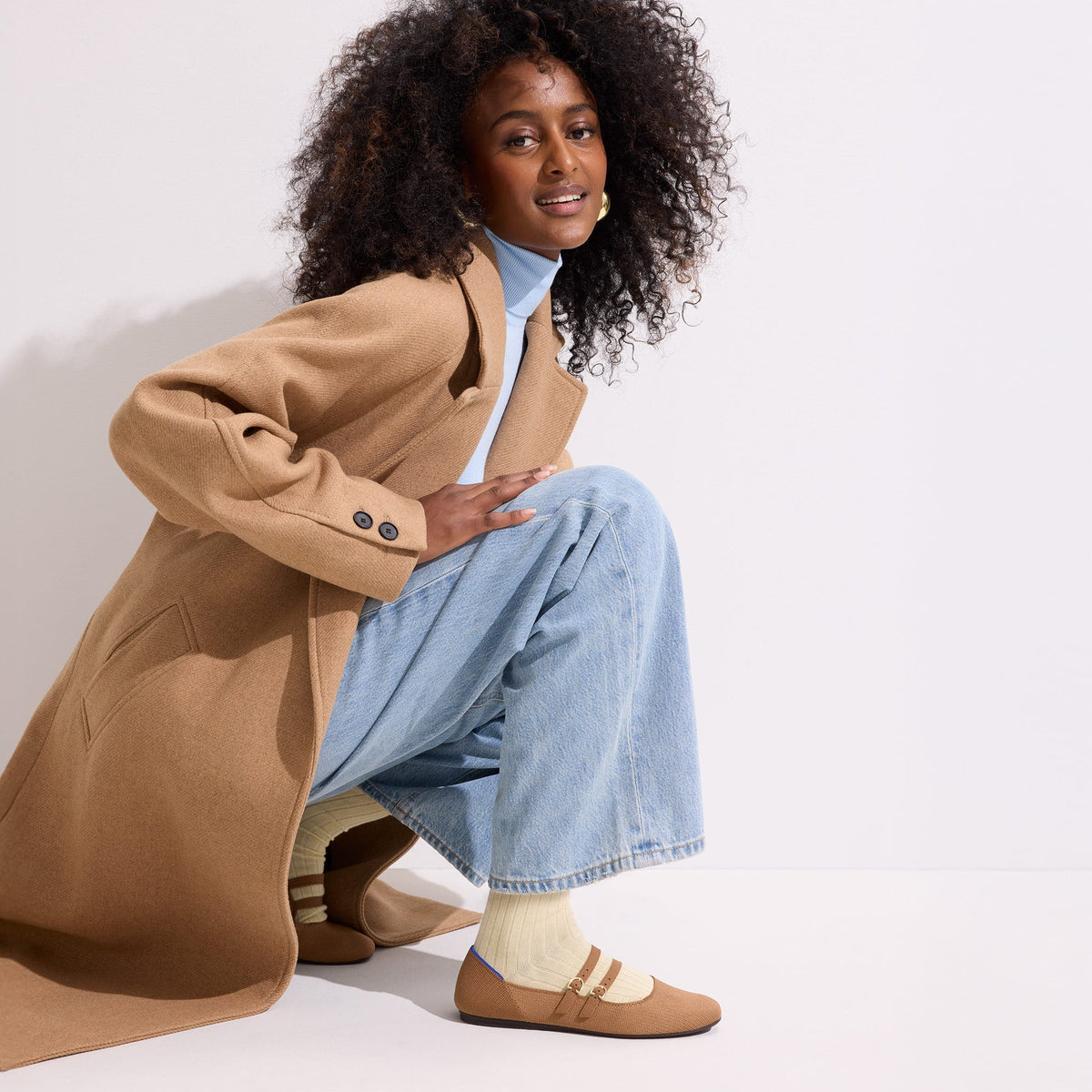 Rothys The Double Buckle Mary Jane in Java Chip