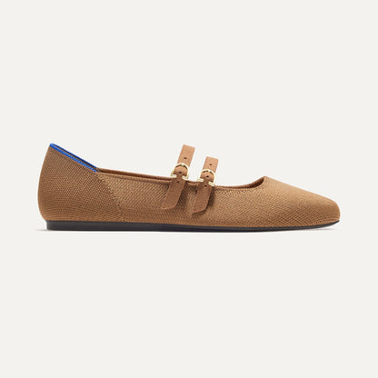 Rothys The Double Buckle Mary Jane in Java Chip