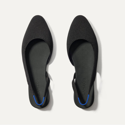 Rothys The Almond Slingback in Black