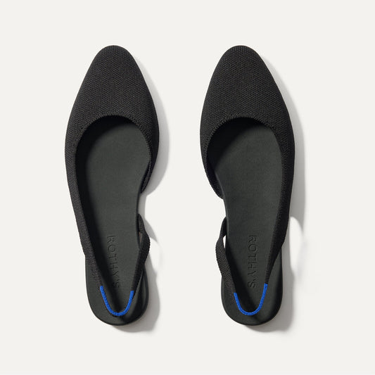 Rothys The Almond Slingback in Black