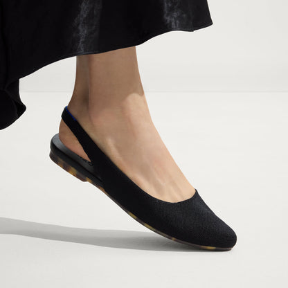 Rothys The Almond Slingback in Black