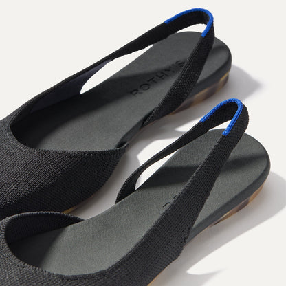 Rothys The Almond Slingback in Black