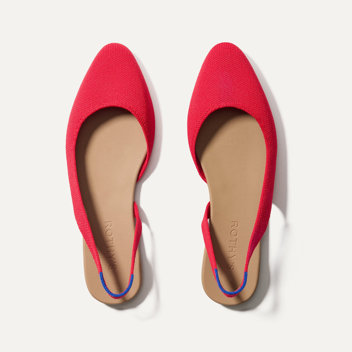 Rothys The Almond Slingback in Lollipop Red