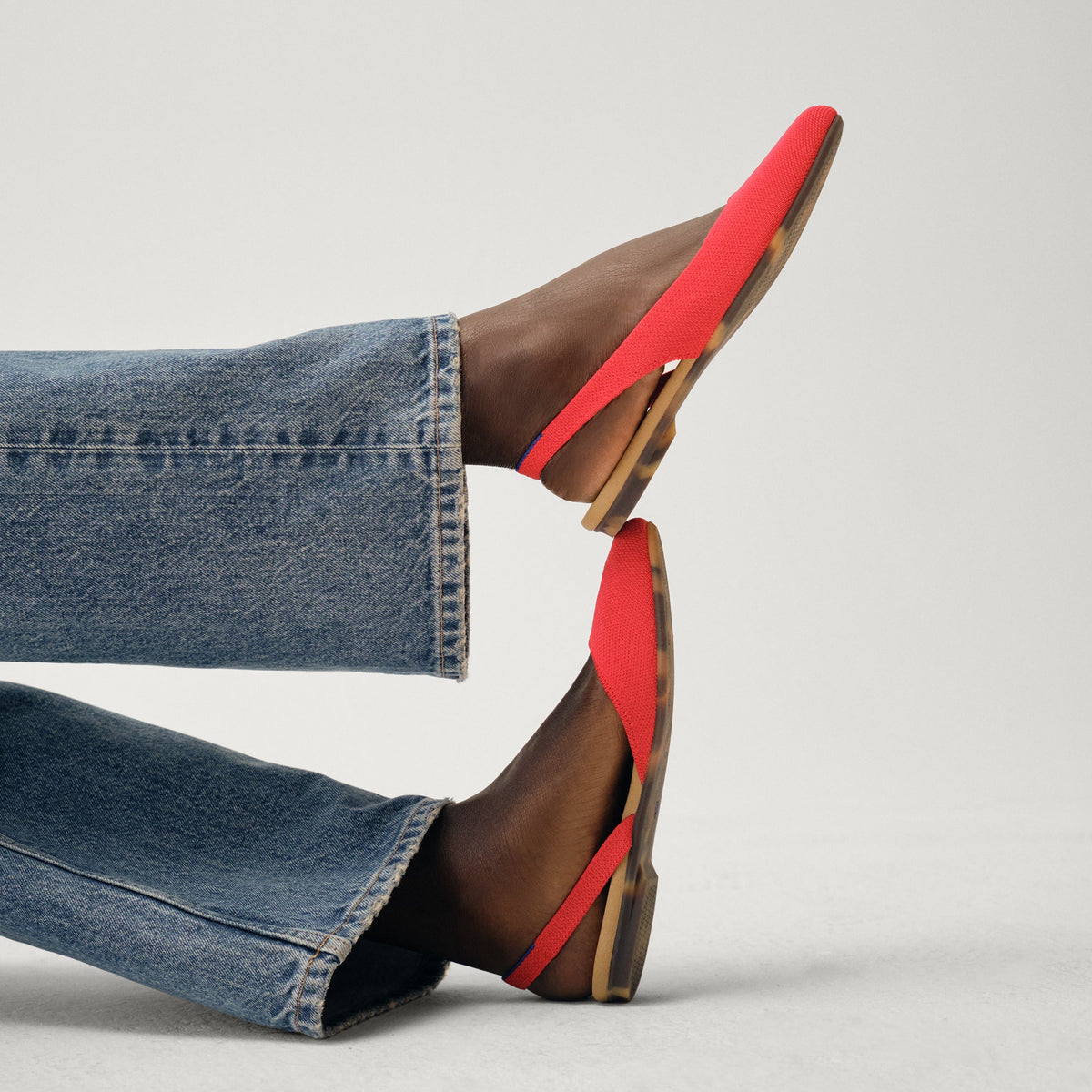 Rothys The Almond Slingback in Lollipop Red