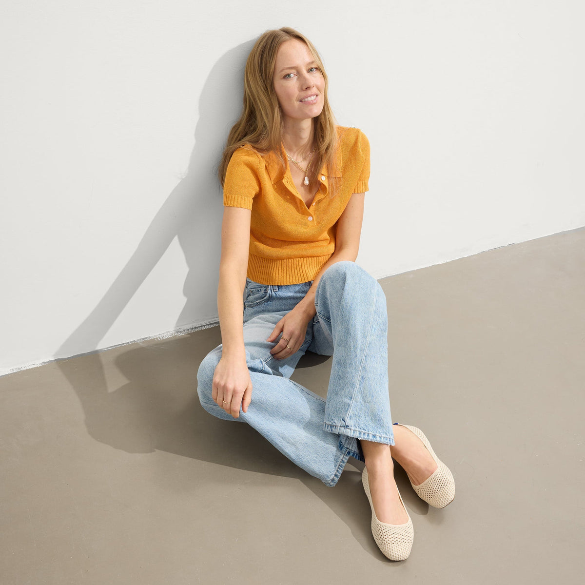 Rothys The Max Square in Off White Mesh