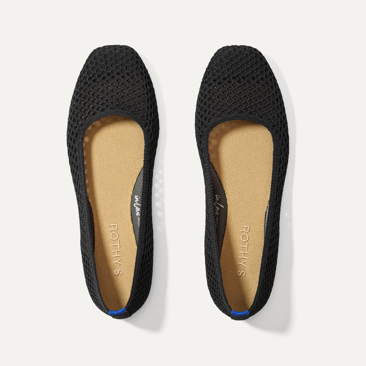 Rothys The Max Square in Black Mesh