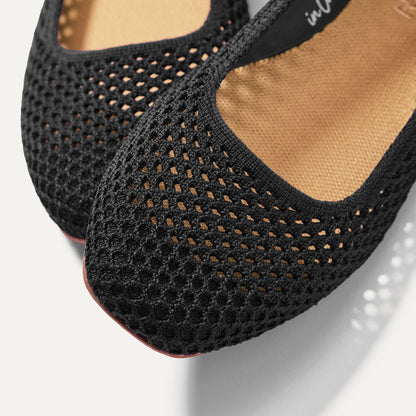 Rothys The Max Square in Black Mesh
