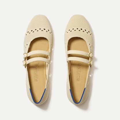 Rothys The Double Buckle Mary Jane in Powder Crochet